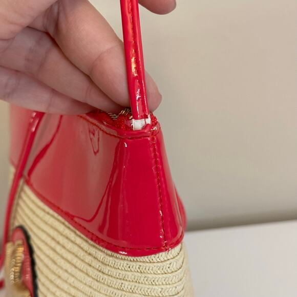 Coastal Starfish Beach Bag Pink Paper Straw Crossbody Purse Summer Resort Tote - Picture 3 of 8